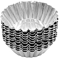 Amasawa 50 Piezas Set Molde de Tartaleta de Huevo Tazas de Huevo para Hornear Tarta Mollete Magdalena Material Aluminio…